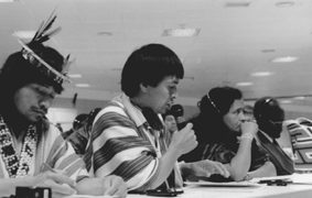 Indigenous reps at Conv. on Biodiversity, 1998, Slovakia