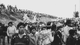 Indigenous people in Ecuador marching for territorial rights